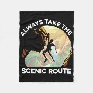 Camping Climbing Adventure Nature Camper Hiker Fleece Blanket