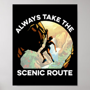 Camping Climbing Adventure Nature Camper Hiker Poster