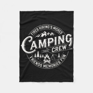 Camping Crew 2025 Matching For Family Camper Kid G Fleece Blanket