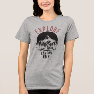 Camping Crew Camper Camp Campsite Lover Tri-Blend Shirt