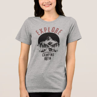 Camping Crew Camper Camp Campsite Lover Tri-Blend Shirt