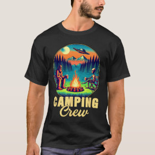 Camping Crew Camper Drinking Team Funny Bigfoot Al T-Shirt