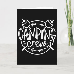 Camping Crew Campfire Summer Camp Vacation Family Card