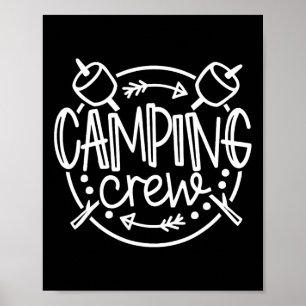 Camping Crew Campfire Summer Camp Vacation Family Poster