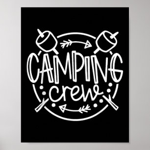 Camping Crew Campfire Summer Camp Vacation Family Poster