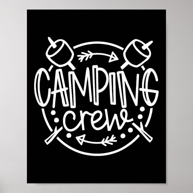 Camping Crew Campfire Summer Camp Vacation Family  Poster (Front)