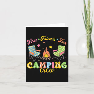 Camping Crew Family Friends Girls Kids Summer Vibe Card