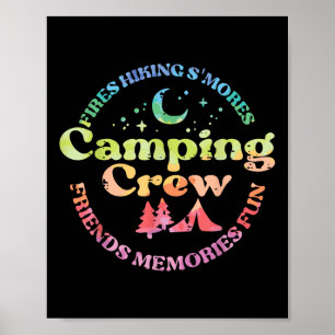 Camping Crew Family Friends Girls Kids Toddler You Poster
