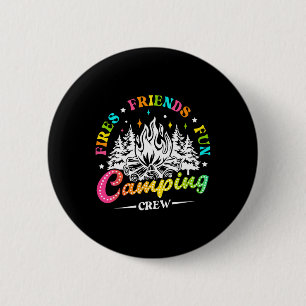 Camping Crew Fires Friends Fun Summer Vibes Camper 6 Cm Round Badge