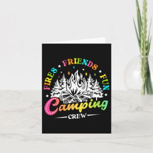 Camping Crew Fires Friends Fun Summer Vibes Camper Card