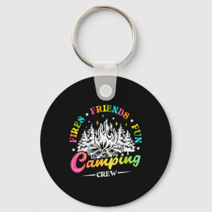 Camping Crew Fires Friends Fun Summer Vibes Camper Key Ring
