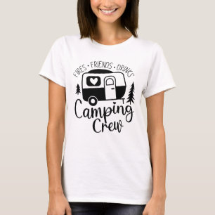 Camping Crew Fries Friends Drinks T-Shirt