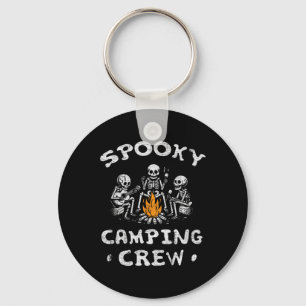 Camping Crew Halloween Camping Skeleton Campsite  Key Ring