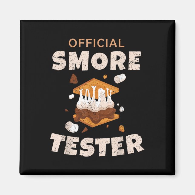 Camping Crew Official Smore Tester Marshmallows Sm Magnet (Front)