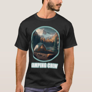 Camping Crew Outr Sunset Summer Camp Gift Fun girl T-Shirt