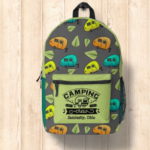 Camping Crew Personalised Printed Backpack