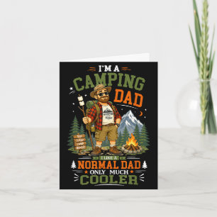 Camping dad adventure is therapy camper father card