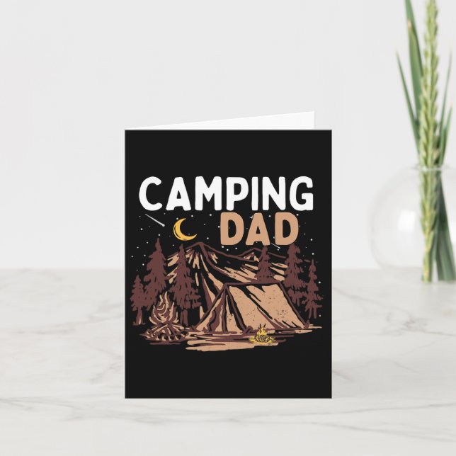 Camping Dad Camper Happy Father's Day Campfire Men Card (Front)