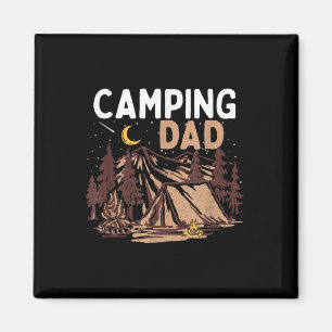 Camping Dad Camper Happy Fathers Day Campfire Men Magnet