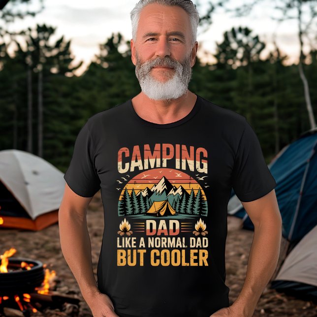Camping Dad Like a Normal Dad But Cooler Retro  T-Shirt (Creator Uploaded)