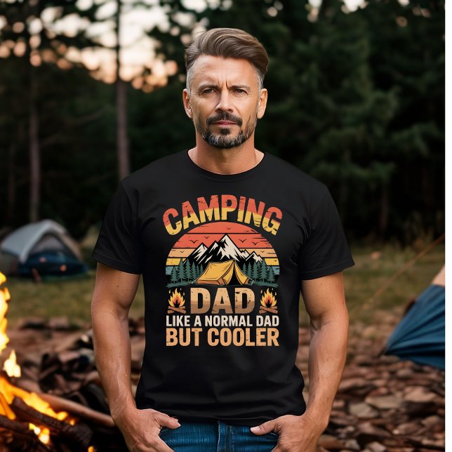 Camping Dad Like a Normal Dad But Cooler Retro T-Shirt (Creator Uploaded)