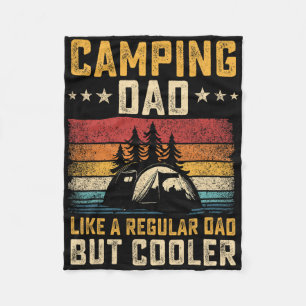 Camping Dad Like Regular Dad But Cooler Father's D Fleece Blanket