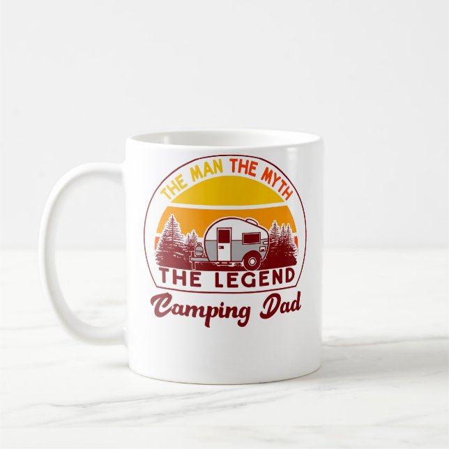 Camping Dad Motorhome Caravan Camper Dad Coffee Mug (Left)