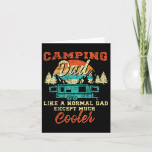Camping Dad Pop Up Camper Rv Trailer Retro Vintage Card