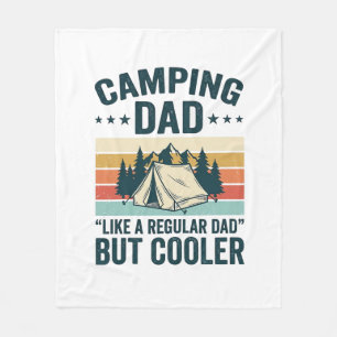 Camping Dad Vintage Retro Outdoor Vector Shirt Des Fleece Blanket