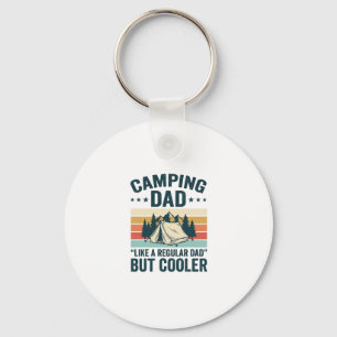Camping Dad Vintage Retro Outdoor Vector Shirt Des Key Ring