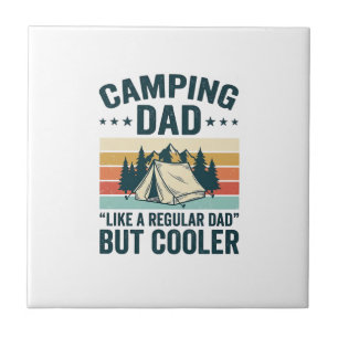 Camping Dad Vintage Retro Outdoor Vector Shirt Des Tile