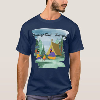 Camping Dadent King Fathers Day Campfire vintage T-Shirt