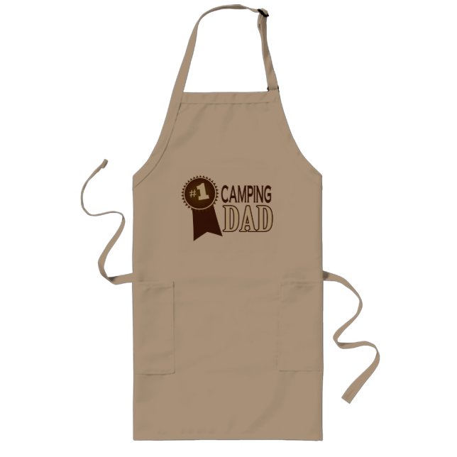 Camping Dad's Barbeque Father's Day Apron (Front)