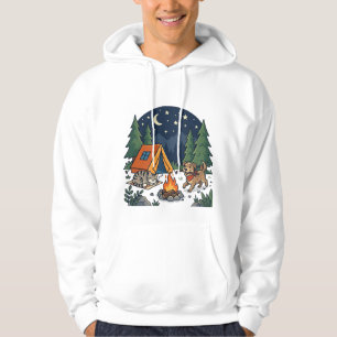 Camping Dog and Cat Adventure Hoodie