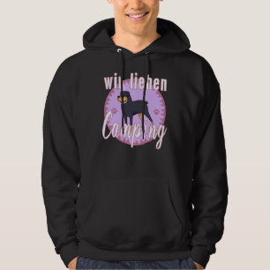 Camping Dog And Mobile Home We Love Camping Rottwe Hoodie