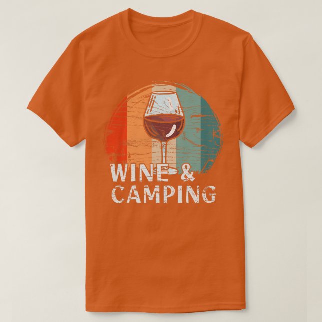 Camping Drinking Wine 5 T-Shirt (Design Front)