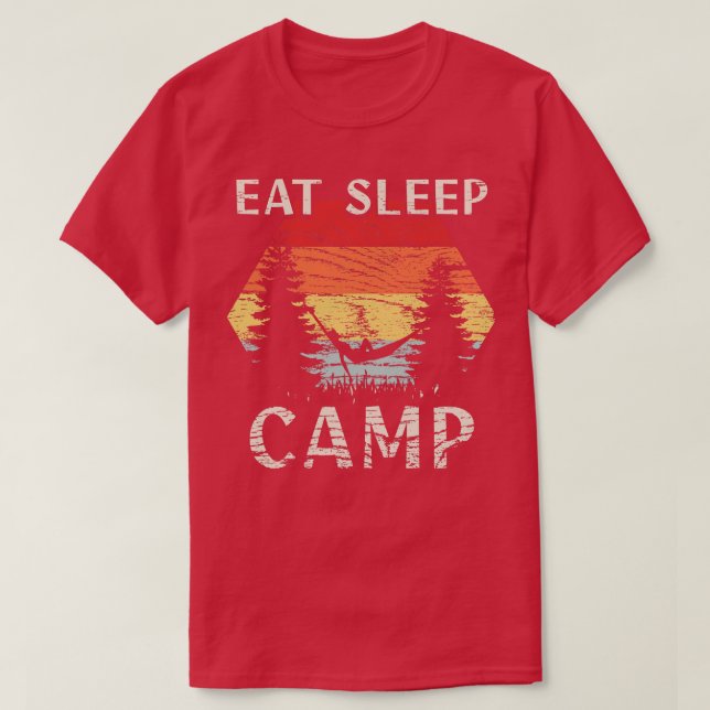 Camping Eat Sleep Camp T-Shirt (Design Front)