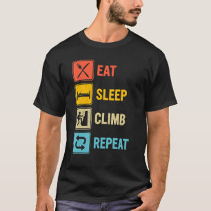 Camping Eat Sleep Climb Repeat Classic Summer T-Shirt