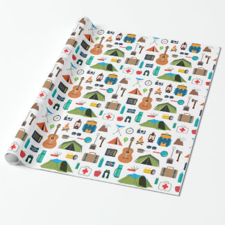 Camping Equipment Wrapping Paper