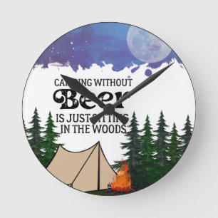 Camping essentials round clock