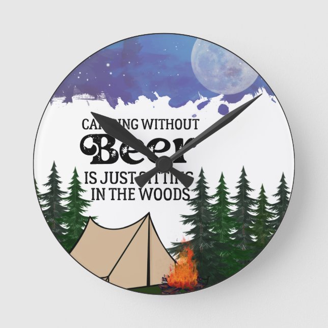 Camping essentials round clock (Front)