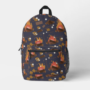 Camping Fire Outdoor Adventure & Marshmallows Printed Backpack