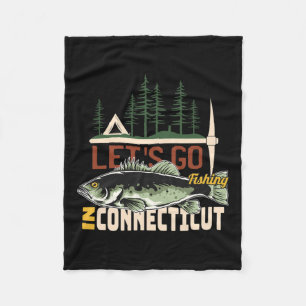 Camping Fishing In Connecticut - Nature Connecticu Fleece Blanket