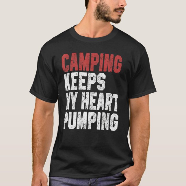 Camping  For Men Women Trip RV Vacation Hiker T-Shirt (Front)