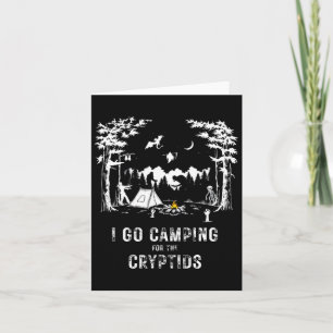 Camping For The Cryptids Bigfoot Mothman Alien Sas Card