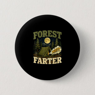 Camping forest farter tent humour 6 cm round badge
