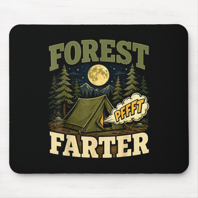 Camping forest farter tent humour  mouse mat (Front)