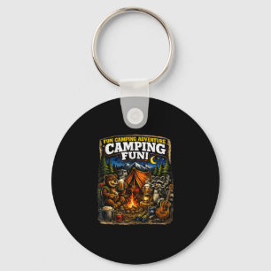 Camping fun adventure funny campfire outdoor key ring