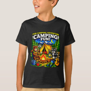 Camping fun adventure funny campfire outdoor  T-Shirt