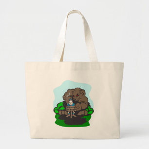 Camping Fun Large Tote Bag